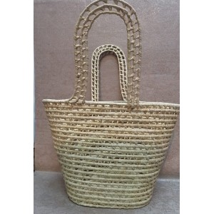 SACOLA DE PALHA 3210 MED. C/ALÇA 26X20CM