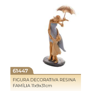 FIGURA DECORATIVA 61447 RESINA FAMíLIA 11X9X31CM