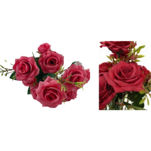 ROSA C/6 GALHOS 03322 MINI DIAMANTE 30CM