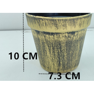 VASO PLÁST. 41425 MED. PINTADO METALIZADO