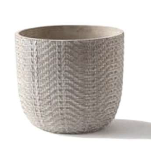 VASO DE CIMENTO REDONDO DETALHE EM RELEVO