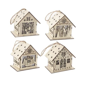 ENFEITE NATALINO  MADEIRA CASA C/LUZ