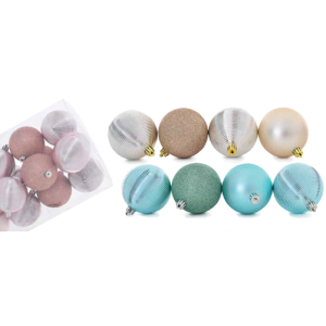 BOLA NATALINA C/16 PEÇAS  MISTA SHADE