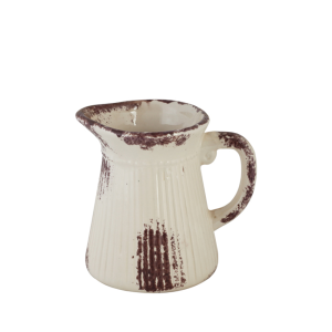 VASO CERÂMICA 2446 LEITEIRA FRISADA MED.