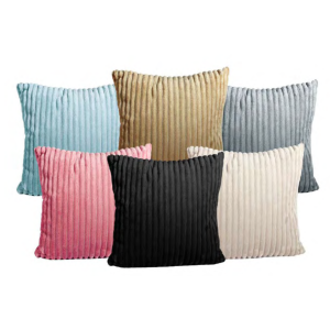 CAPA PARA ALMOFADA LISTRAS AVELUDADA