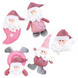 ENFEITE NATALINO TECIDO ROSA SORTIDO