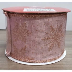 FITA NATALINA CF503 ROSE SNOWFLAKE GLITER