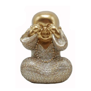 ENFEITE RESINA TRES-75 MONGE DOURADO SABIOS