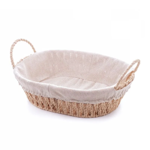 CESTA METAL 61516 OVAL C/FORRO TECIDO