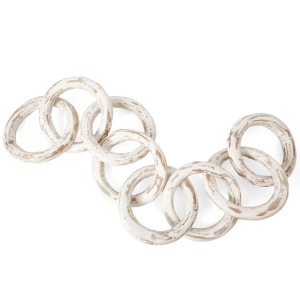 ESCULTURA MADEIRA 17719 ELOS BRANCO