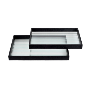 CONJUNTO C/2 BANDEJAS EM MDF  PRETA