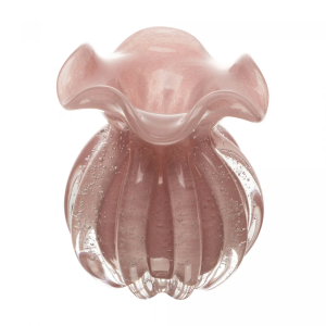 VASO ITALY 61795 ROSA LEITOSO VIDRO