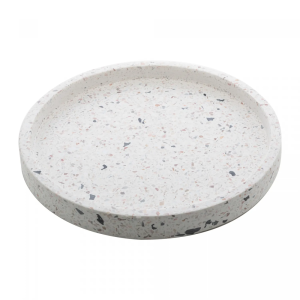 BANDEJA REDONDA EM  MARMORE TERRAZO