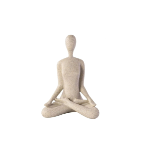 ESCULTURA DE YOGA POSIÇÃO DE LOTUS EM POLIRRESINA