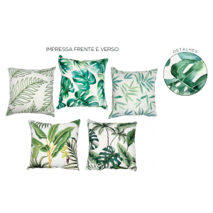 CAPA PARA  ALMOFADA ESTAMPA DE  FOLHAS