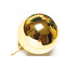 BOLA NATALINA LISA BASIC DOURADA